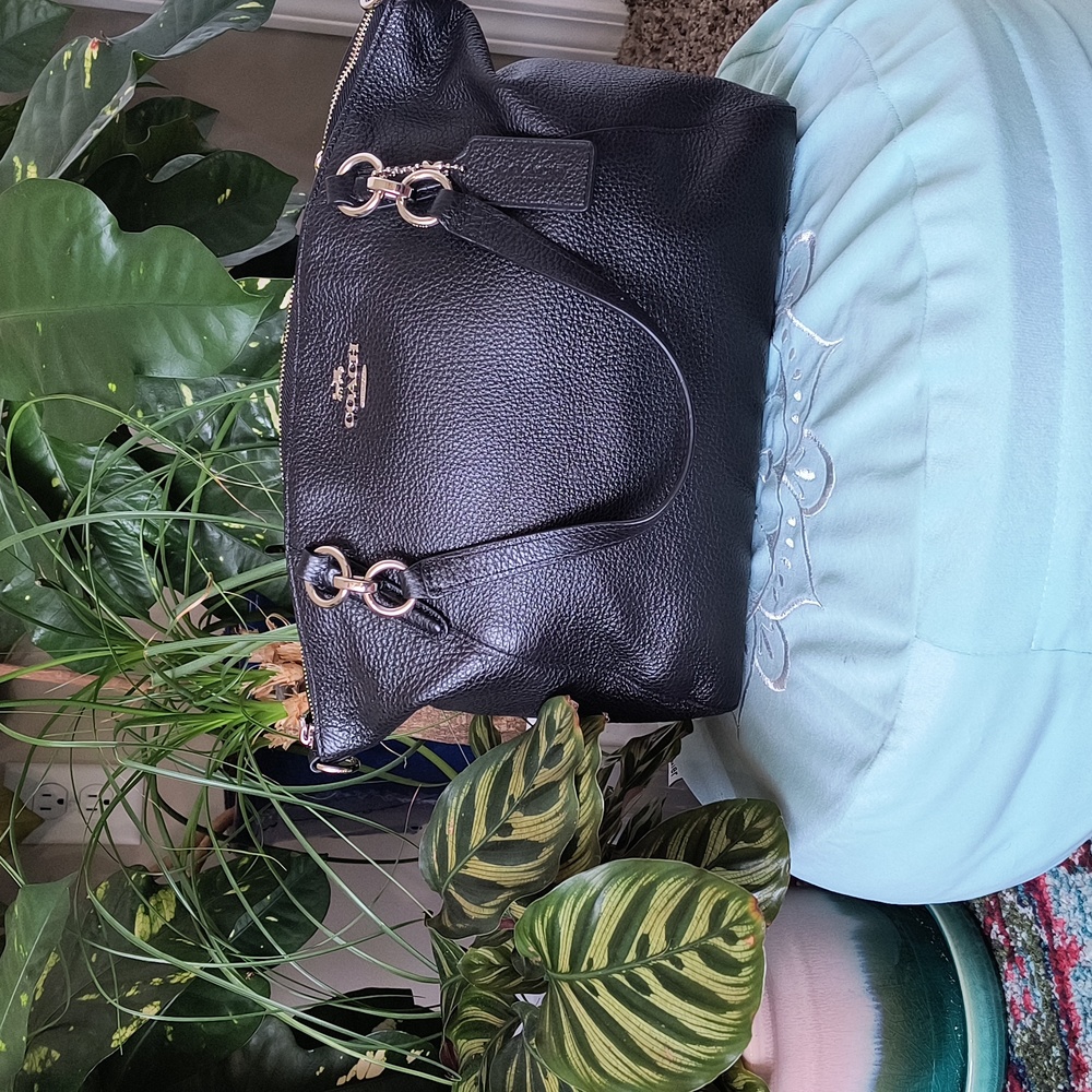 Coach Kelsey Satchel Purse - Black Excellent Condition